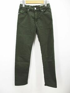  дизель Kids DIESEL KIDS длинный длина тонкий обтягивающий брюки 10Y зеленый серия темно-зеленый Zip fly стрейч Kids ребенок одежда 