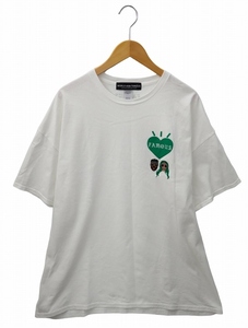 ワールドワイドフェイマス WORLD WIDE FAMOUS クルーネック 刺繍 ロゴ プリント 半袖 Tシャツ カットソー 2XL WHITE(ホワイト) メンズ