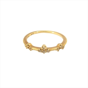  прекрасный товар Agete agete K10 бриллиантовое кольцо кольцо аксессуары ювелирные изделия 10 золотой 0.05ct 08g 5 номер Gold женский 