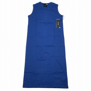 未使用品 20SS エイトン ATON SUVIN 60/2 SLEEVELESS DRESS ノースリーブ ワンピース ドレス ロング カットソー 2 ブルー/5 レディース