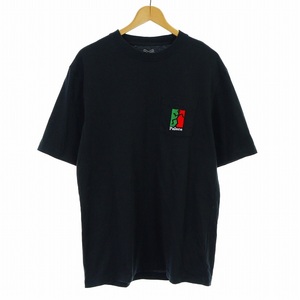 パレス Palace PISS HEAD T-SHIRT Tシャツ カットソー 半袖 クルーネック ロゴ 刺繍 コットン M 黒 ブラック /KU メンズ