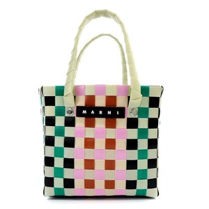 未使用品 マルニ MARNI MW55F MICRO BASKET BAG バスケットバッグ かごバッグ ハンドバッグ ロゴ マルチカラー /YO3 レディース