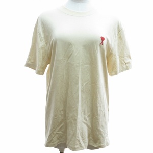 アミ パリス Ami Paris Tシャツ カットソー 半袖 刺繍 ベージュ 0523 レディース