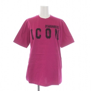 未使用品 ディースクエアード DSQUARED2 タグ付き Icon Spray R. Tee Renny Fit Tシャツ カットソー 半袖 プリント ロゴ S80GC0034 /KH ピ