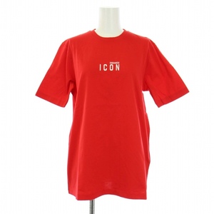 未使用品 ディースクエアード DSQUARED2 Icon Mini Logo T-Shirt Renny Fit ミニロゴ Tシャツ カットソー 半袖 クルーネック S80GC0009 /KH