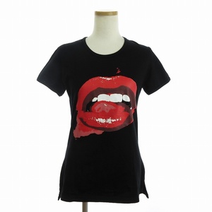ヴィヴィアンウエストウッド Vivienne Westwood WORLD TOUR TEE Tシャツ カットソー 半袖 クルーネック コットン VW-06-02 黒 ブラック M