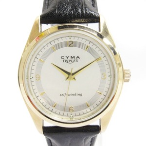 シーマ CYMA TRIPLEX トリプルエックス 腕時計 自動巻き 14534 ゴールドカラー メンズ