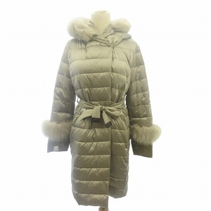 Sマックスマーラ 'S Max Mara リバーシブル ダウンコート フーデットコート ファージャケット ベルト付き 155 約S ■GY31 レディース