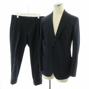 BARNEYS NEW YORK スーツ フォーマル セットアップ 上下 2点セット テーラードジャケット シングル テーパードパンツ 46 M 紺