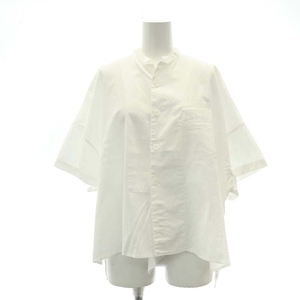 ワイズ Y's COTTON THIN TWILL SHORT SLEEVES BOX SHIRT シャツ ブラウス 半袖 2 M 白 ホワイト ■SH /SY ■OS レディース