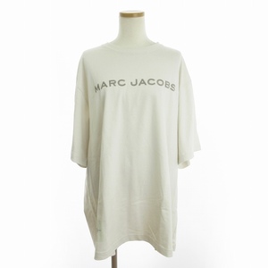 マークジェイコブス MARC JACOBS オーバーサイズ Tシャツ カットソー 半袖 コットン ロゴ 刺繍 CHALK オフホワイト O/S C602C06PF21 レディ