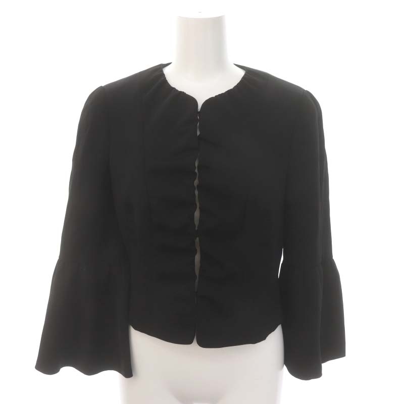 トゥービーシック TO BE CHIC フレアスリーブ ジャケット ノーカラー 