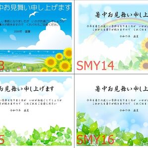 1枚○暑中見舞いはがき SMY13~16