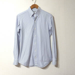 【送料無料】メーカーズシャツ鎌倉ドレスシャツ/ストライプ柄　サイズ３７　　contemporary MAKER'S SHIRT KAMAKURA 綿ポリエステル混合