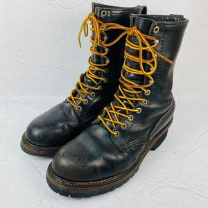 [ редкий *PT83]RED WING Red Wing 2218roga- ботинки чёрный черный 8.5 26.5cm Work все around * Goodyear бордюр 