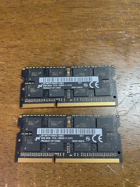 DDR3 8GBメモリx2 PC3L-12800s