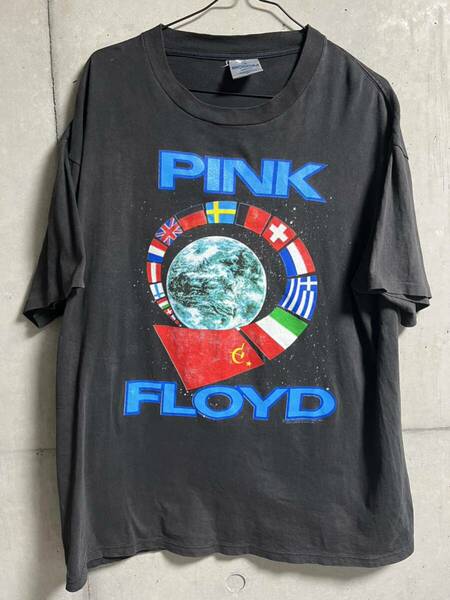 80s ヴィンテージPINK FLOYD Tシャツ XL ピンクフロイド ヨーロッパ ツアー BROCKUM ブロッカム MADE IN USA アメリカ製 ブラック ロック