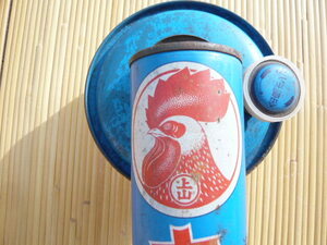! Showa Retro gold bird [ tin plate made. gold cho-ru sprayer that ] large Japan except insect . horn low signboard * tin plate!