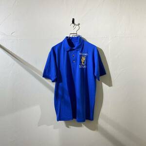 old company staff polo shirt 古着 企業ロゴ スタッフポロシャツ 半袖 プリントポロシャツ 90s 00s 