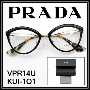 24071★新品本物！PRADA VPR14U KUI-1O1 ブラック/ゴールド プラダ コンビネーションフレーム クリングス メガネ 眼鏡 メンズ レディース