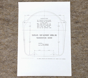  free shipping!Garrard garrard 301 installation template . size size 