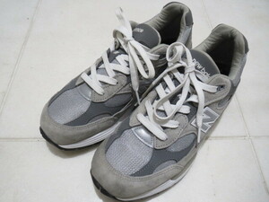 ◆ニューバランス New Balance M992GR US9 27cm Made in USA グレー 中古使用品