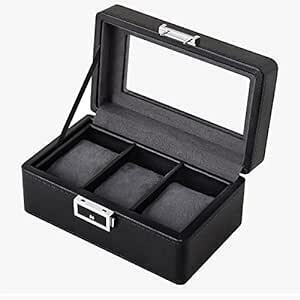 Anyasun arm clock case 6ps.@ wristwatch storage box high class clock collection case carbon fibre finishing man and woman use inter 