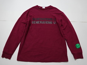 ■0603■GUESS × GENERATIONS ゲス × ジェネレーションズ トレーナー スウェット XL M0GMK1K7704 ロゴスウェット●