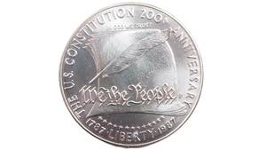 1987年 アメリカ合衆国 1ドル銀貨 合衆国憲法制定200周年記念 US ONE DOLLAR Silver.900 アメリカ コインコレクション品