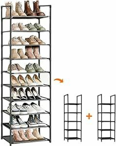シューズラック 10段 靴収納 靴棚 18-20足 下駄箱 省スペース シューズボックス スリム 玄関に靴を効率収納 靴入れ 組み