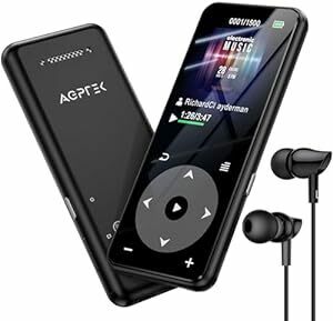 AGPTEK MP3プレーヤー Bluetooth5.3 内蔵32GB ウォークマン HIFI スピーカー搭載 128GBまで拡張