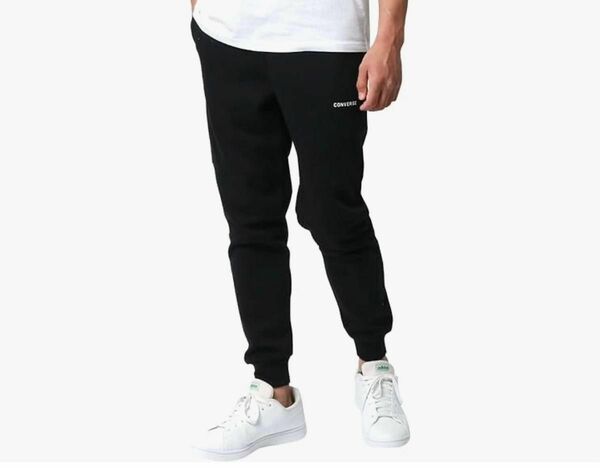 [コンバース] ジョガーパンツ メンズ スウェットパンツ ワンポイント ロゴ プリント 切替え スウェット　サイズM ブラック