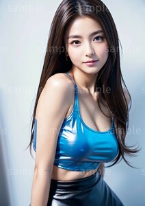 AI美女 AIイラスト A4ポスター 光沢ゴールド写真用紙使用 高画質 AIアート AIグラビア かわいい 女の子 美人 美少女 セクシー 巨乳(75031)