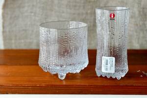  size difference 2 piece iittala iittala urutima two re.... beer glass glass made glass Northern Europe Finland miscellaneous goods Vintage interior 