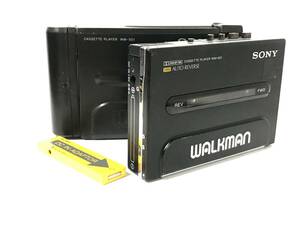 [ ultimate beautiful goods ][ rare ][ beautiful sound ][ maintenance goods ] SONY Walkman WM-501 power adaptor, exclusive use case attaching ( mat black )