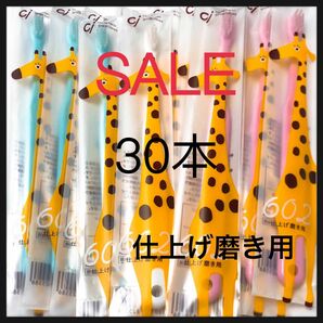 SALE 仕上げ磨き用歯ブラシ きりん 30本 歯科専売子供歯ブラシ