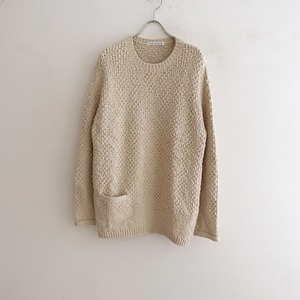 [ men's ] mina perhonen mina perhonen *tuore cotton . knitted crew neck pull over *L sweater (33-2404-763)[10F42]