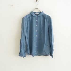 [ обычная цена 2.5 десять тысяч ] mina perhonen mina perhonen*sumu блуза *36 хлопок тонкий рубашка gya The - pico cut голубой (27-2404-131)[10F42]