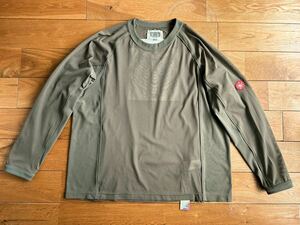 【極美品 2023S/S】C.E / シーイー MESH RAGLAN LONG SLEEVE T GREEN L CES23LT05 CAVEMPT メッシュ オリーブ 長袖 Tシャツ グリーン