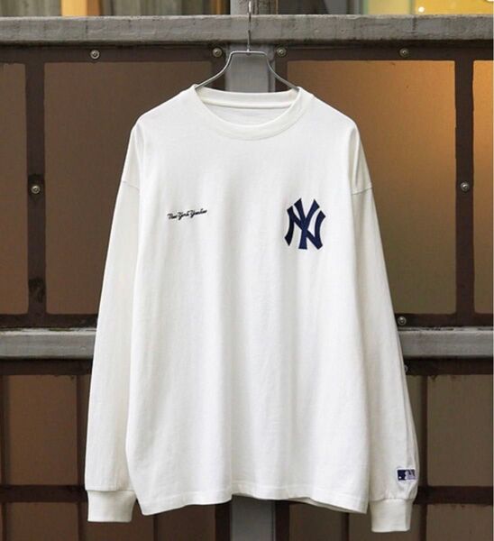 tシャツ Tシャツ MLB/メジャーリーグベースボール 別注 ワッペン刺繍 ビッグシルエット長袖Tシャツ