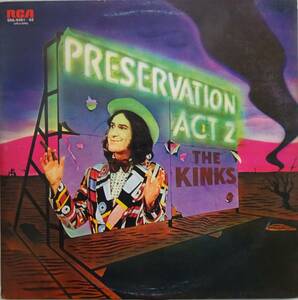 The Kinks Preservation Act 2「プリザベーション第２幕」(国内盤 初回見本盤・白ラベル 2LP)(高音質ビクタープレス)キンクス