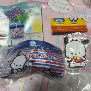 サンリオ プールバッグ風ミニポーチ ぷっくりラバーマグネット ポチャッコ