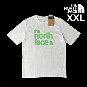 1円～!売切!【正規新品】THE NORTH FACE◆S/S COORD TEE 半袖 Tシャツ US限定 キャンプ 男女兼用 ホワイト コットン(XXL)白 緑 180902-18