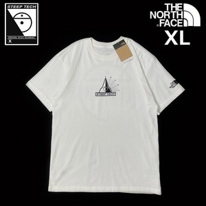 1円～!売切!【正規新品】THE NORTH FACE S/S HEAVY WEIGHT RELAXED TEE 半袖 Tシャツ US限定 2024新作 厚手 上質 袖ロゴ(XL)白 180902-23