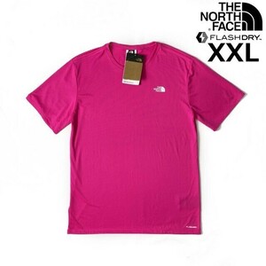 1円～!売切!【正規新品】THE NORTH FACE◆ELEVATION SHORT-SLEEVE 半袖 Tシャツ US限定 速乾 軽量 スポーツ キャンプ(XXL)ピンク 180902-5