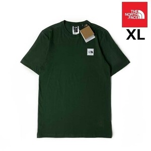 1円～!売切!【正規新品】THE NORTH FACE◆SHORT-SLEEVE BOX LOGO TEE 半袖 Tシャツ US限定 ボックスロゴ 男女兼用(XL)緑 180902-15