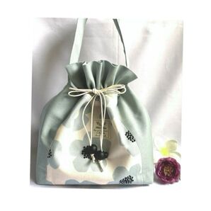 * ワンハンドル フリルバック/サブbag ランチbag/浴衣バッグ * 巾着バック お洒落 軽量handmade