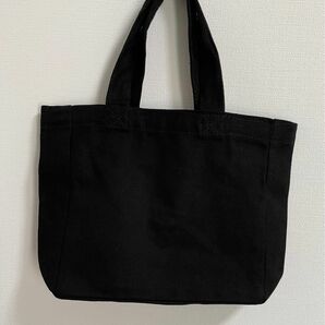 シンプルな黒の11号帆布のハンドバッグ3枚セット。　ハンドメイドバッグの素材など。