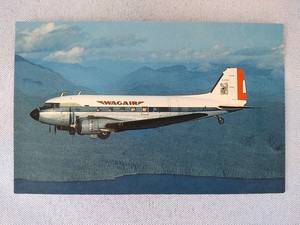 ☆カナダ ワグリスラ航空（Waglisla Air）ＤＣ３旅客機 絵葉書 ポストカード １９８０年代☆