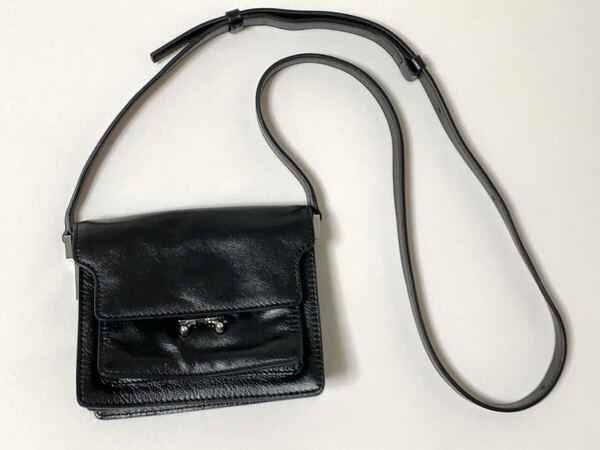 《 MARNI マルニ 》 TRUNK SOFT MINI BAG / BLACK トランク ソフト ミニ バッグ ショルダーバッグ レザー ブラック